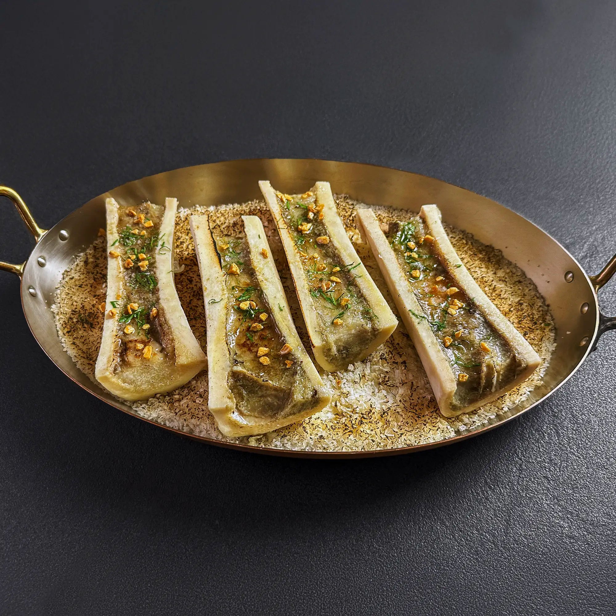 cooked bone marrow side angle