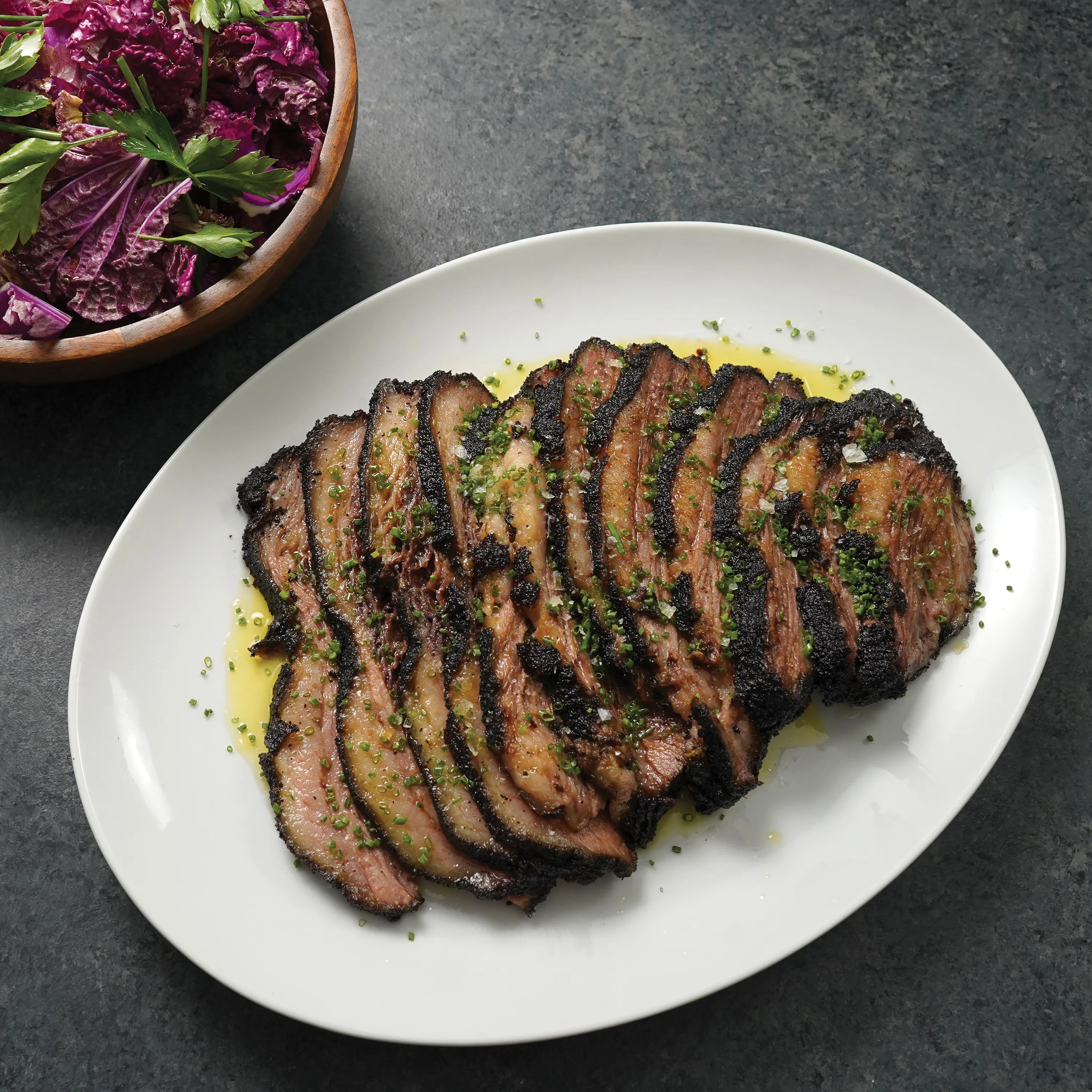 Cooked and Sliced Brisket